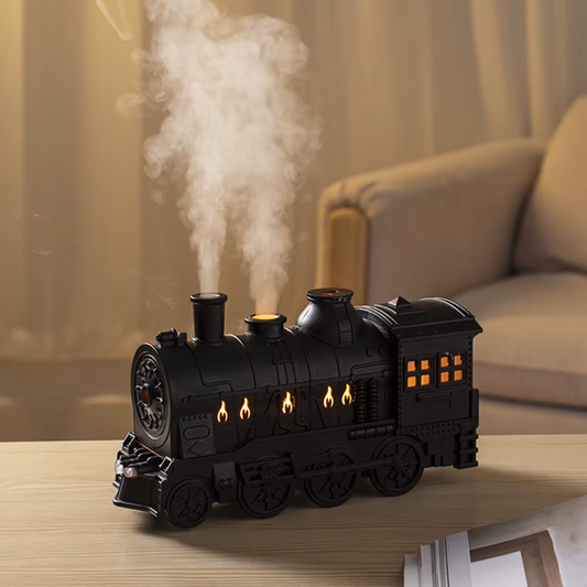 Locomotora Aromática 2 en 1: Humidificador y Difusor Retro